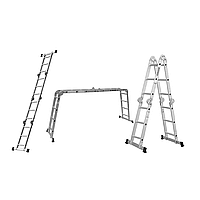 Драбина металева Flora трансформер багатофункціональна, 4 сходинки х 4 секції