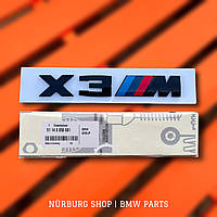 Шильдик эмблема X3M на багажник BMW F25 F97 G01 логотип наклейка черный глянец