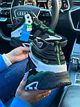 Жіночі зимові кросівки Adidas Niteball High Black White Green з хутром високі теплі. Живе фото, фото 7