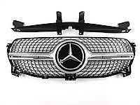 Решітка радіатора на Mercedes GLE-Class W167 2019-2022 рік Diamond ( Сіра з хром вставками)