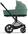 Cybex Priam 4.0 коляска 3 в 1 Leaf Green шасі Matt Black автокрісло Cloud T i-Size, фото 2