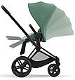 Cybex Priam 4.0 коляска 3 в 1 Leaf Green шасі Matt Black автокрісло Cloud T i-Size, фото 5