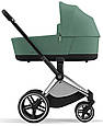 Cybex Priam 4.0 коляска 3 в 1 Leaf Green шасі Chrome Black автокрісло Cloud T i-Size, фото 2