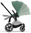 Cybex Priam 4.0 коляска 3 в 1 Leaf Green шасі Chrome Black автокрісло Cloud T i-Size, фото 5