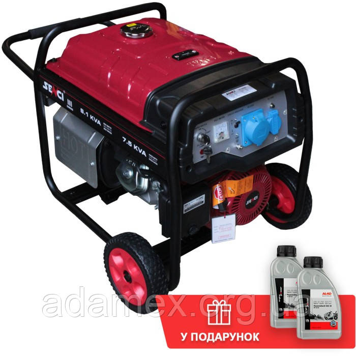 Бензиновий генератор SENCI SC10000E + олива (6.5 кВт), фото 1