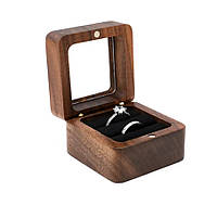 Деревянный футляр для кольца RB-511-C4 коробочка для ювелирных украшений