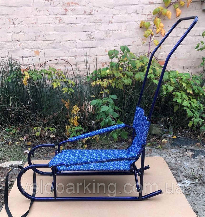 Дитячі складані санчата-трансформер "Десна" з ручкою штовхачем (Україна) new