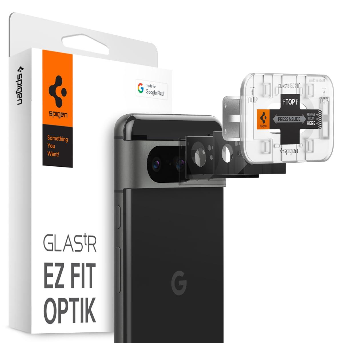 Захисне скло Spigen для камери Pixel 8 — EZ Fit Optik (2 шт.), Black (AGL06352)