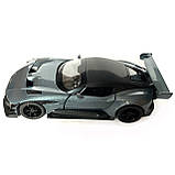 Іграшкова машинка металева Aston Martin Vulcan, астон мартін, сіра, звук, світло, інерція, откр двері, капот, Автоексперт,, фото 3