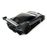 Іграшкова машинка металева Aston Martin Vulcan, астон мартін, сіра, звук, світло, інерція, откр двері, капот, Автоексперт,, фото 4