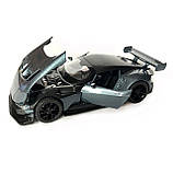 Іграшкова машинка металева Aston Martin Vulcan, астон мартін, сіра, звук, світло, інерція, откр двері, капот, Автоексперт,, фото 5