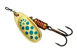 Блешня Mepps Comet Decore gold/blue dots 3/6.5g