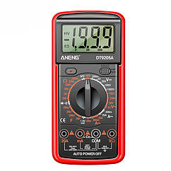 DR Мультиметр ANENG DT9205A-12, виміру: V, A, R, C, функція hFE