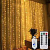 Гірлянда штора 3х2м від USB + Гірлянда на батарейках 2м / Новорічна кімнатна LED гірлянда на вікно, фото 2