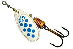 Блешня Mepps Comet Decore silver/blue dots 2/4.5g