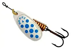 Блешня Mepps Comet Decore silver/blue dots 4/8g