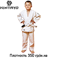 Дитяче кімоно для джиу-джитсу з поясом біле Kintayo White щільність 350 гр/м.кв. ростовка 120-150 см