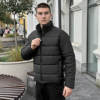 Мужская зимняя куртка черная Pobedov Bubble Gum