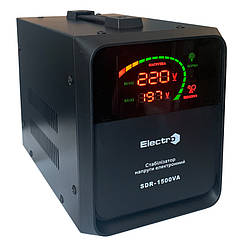 Електронний стабілізатор напруги SDR-1500 ElectrO підлоговий 1,5 кВА 1200Вт