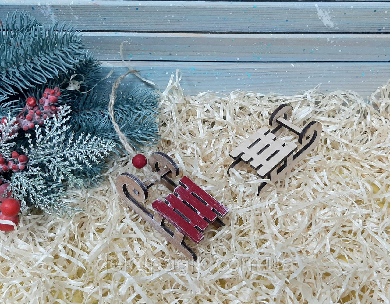 Санчата декоративні міні 3,8х8,4см, фото 1