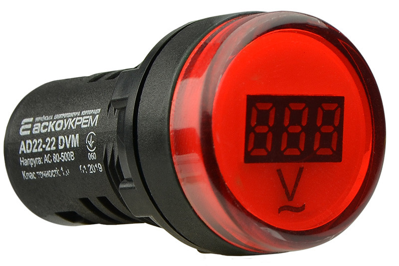 Цифровий вимірювач напруги AD22-22DVM AC 80-500В (червоний)