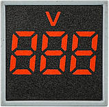 Квадратний цифровий вимірювач напруги ED16-22FVD 30-500В АС (червоний), фото 3