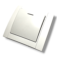 Выключатель 1 кл, 10А, со светл. бел. индикатором (Б), "Lara" (арт.41-10-09)