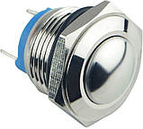 TY 16-231P Pcb Кнопка металева опукла, (з'єднання під пайку), 1NO., фото 2