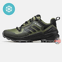 Мужские еврозимние кроссовки Adidas Terrex Swift R3 Gore-Tex Khaki, хаки кроссовки адидас терекс свифт гортекс