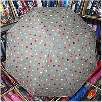 Мини-зонт женский Feeling Rain механический в горошек серый