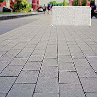 Тротуарная плитка Кирпич без фаски 60 мм Белый
