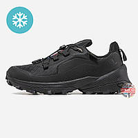 Мужские еврозимние кроссовки Salomon Cross Over GTX Gore-Tex Termo Black, черные саломон кросс овер гортекс