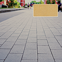 Тротуарная плитка Кирпич без фаски 60 мм Желтый
