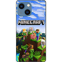 Силіконовий чохол бампер для Iphone 13 з малюнком Minecraft Майнкрафт