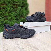 Merrell Moc Vibram Кроссовки зимние термо мужские черные с оранжевым Меррелл Мок Вибрам Зимние полуботинки