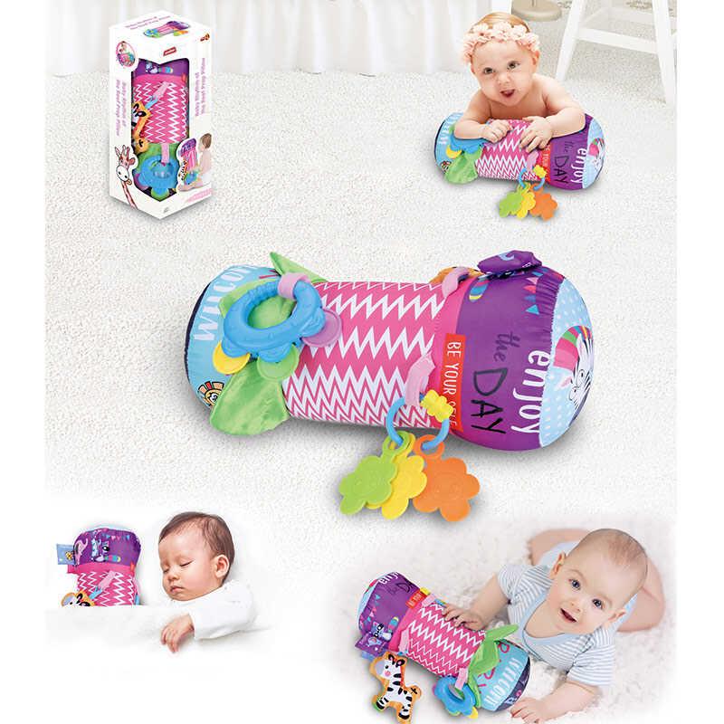 Розвиваюча іграшка 023-56
 м’який валик, шелестки ледвементи, брязкальце, у кор. 40*15*16см, фото 1