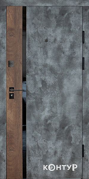 Вхідні двері Magda 632/605 Тип 3.2 квартира Сланець темний/Супермат білий