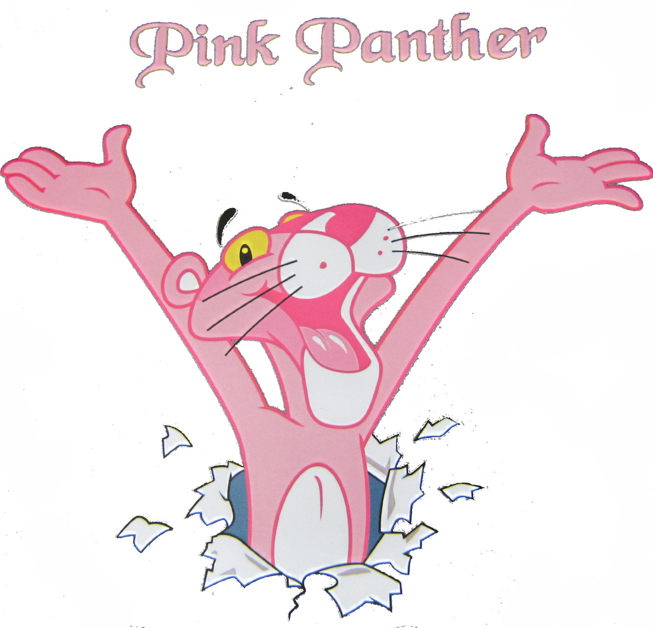 Плівки з малюнками для нанесення на текстильні вироби термопереносом Pink Panther