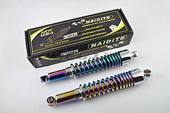 Амортизатори (пара) для мопеду Delta 340 mm, регульовані "NDT" (плазма, коротка склянка) 