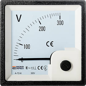 AC Вольтметр 300 В 72х72 (A-72-6)