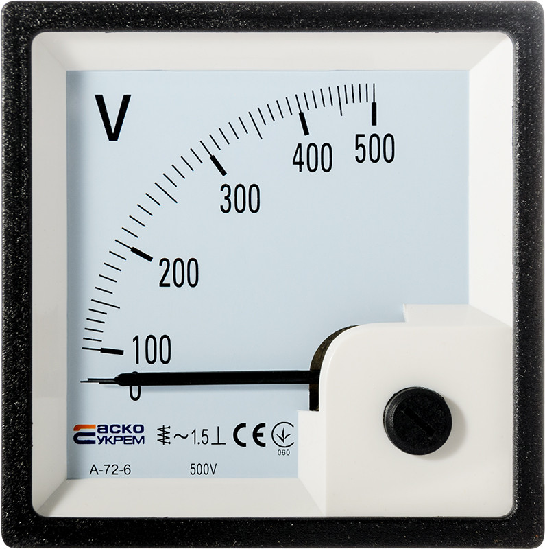 AC Вольтметр 500 В 72х72 (A-72-6)