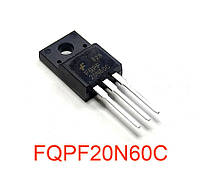 Транзистор Польовий FQPF20N60C, 20N60C, Mosfet, N-канальний, 20A 600V, TO-220F