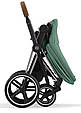 Cybex Priam 4.0 коляска 3 в 1 Leaf Green шасі Chrome Brown автокрісло Cloud T i-Size, фото 9