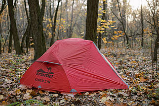 Двомісний намет Tramp Cloud 2 Si Red | Ультралегка трекінгова компактна палатка для піших походів з 2 входами і 2 тамбурами, фото 2