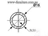 Релинг D =16 мм L-3000 хром Тс=0,8 мм, фото 2