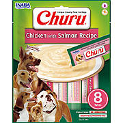Ласощі для собак Inaba Churu Chicken with Salmon Recipe вершковий мус, курка з лососем, 8 стіків по 20 гр (EUD603)