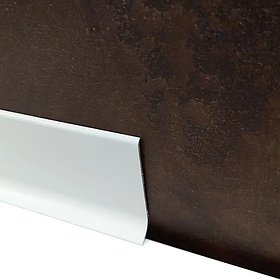 Білий підлоговий плінтус алюмінієвий BEST DEAL 3/40 Білий матовий, висота 40 мм, довжина 2,5 м