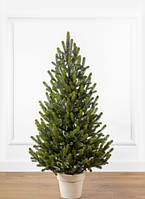 Новогодняя искусственная елка 1.1 метра віденська в горшке, елка искусственная натуральная зеленая 110 см