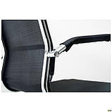 Крісло офісне Slim Net хром сітка чорного кольору, фото 6