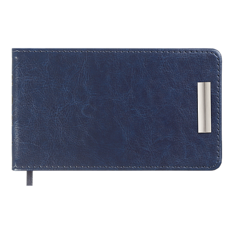 Тижневик данир 2024 кишеня SALERNO 153*87 синій шкіра, фото 1